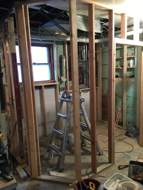Basement remodeling, building a laundry room